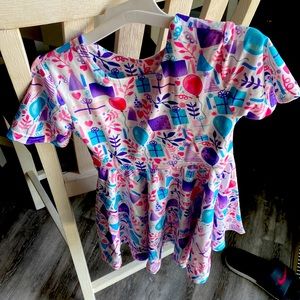 3t milk silk fabric birthday dress